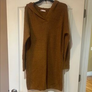 SO Women's V-Neck Sweater in Warm Brown